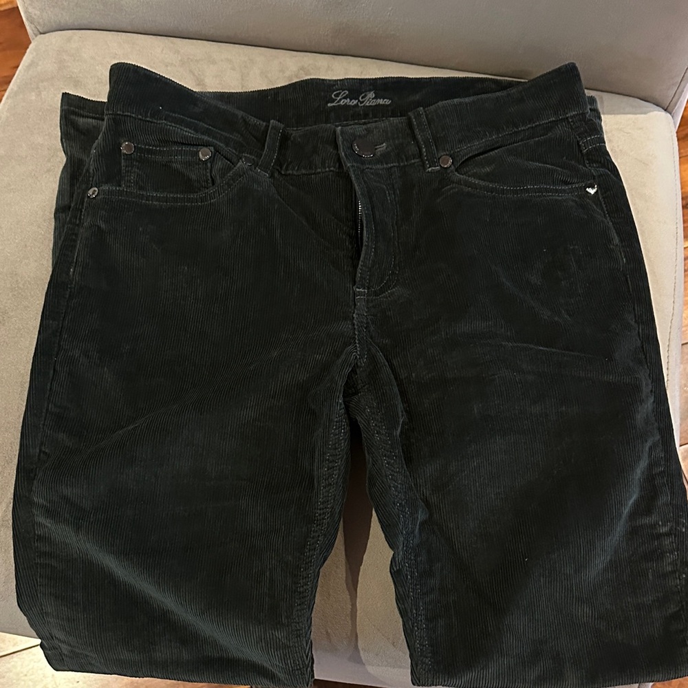 Loro Piana Dark Green Corduroy Pants